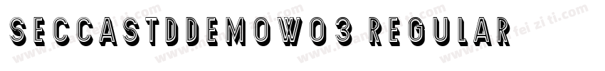 SeccaStdDemoW03 Regular字体转换